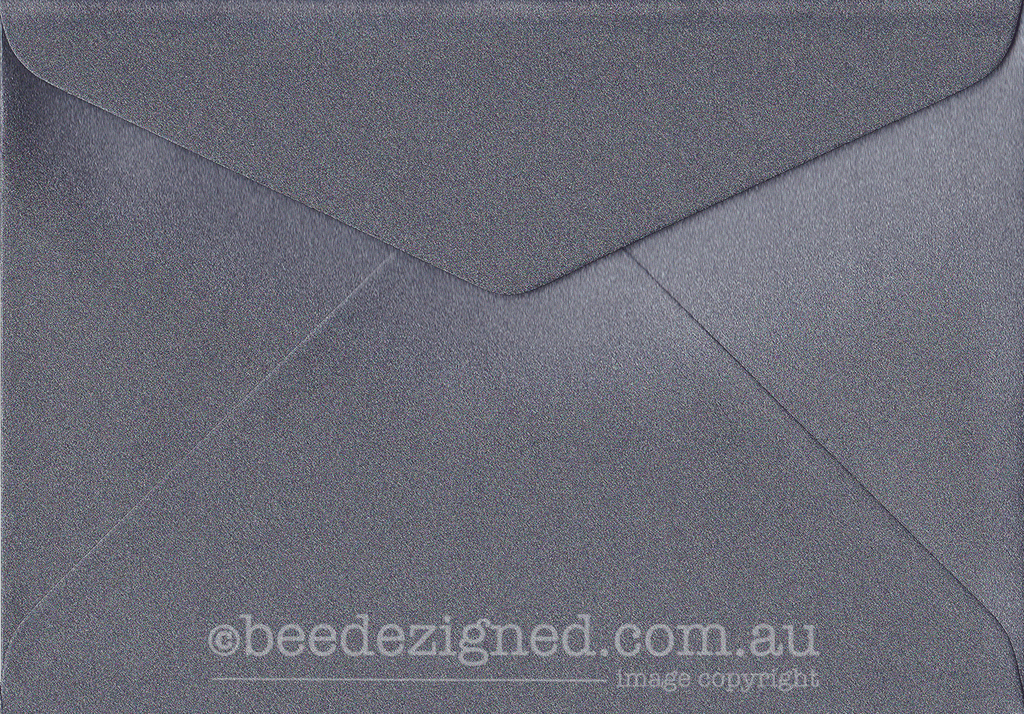 C5 Envelopes Stardream Metallic Coal 120gsm Banker Lick Stick