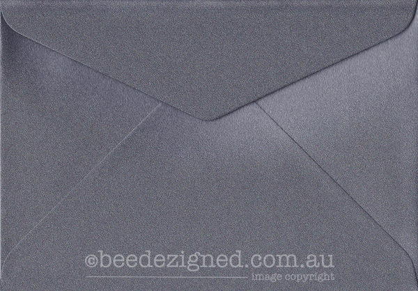 C5 Envelopes Stardream Metallic Coal 120gsm Banker Lick Stick