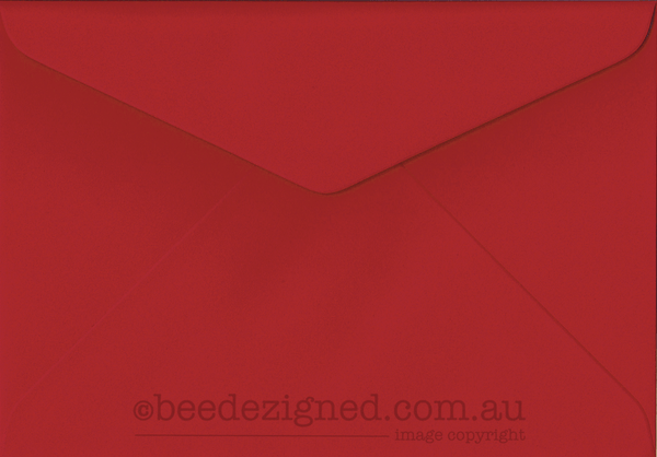 C6 Envelopes Aura Red Recycled 120gsm : Banker Lick Stick
