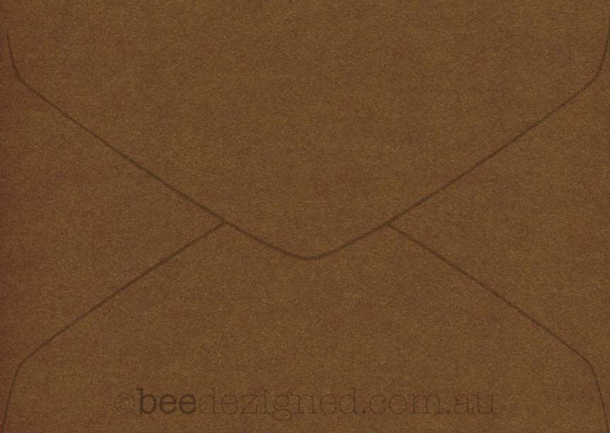 C6 Envelopes Antique Metallic Cognac