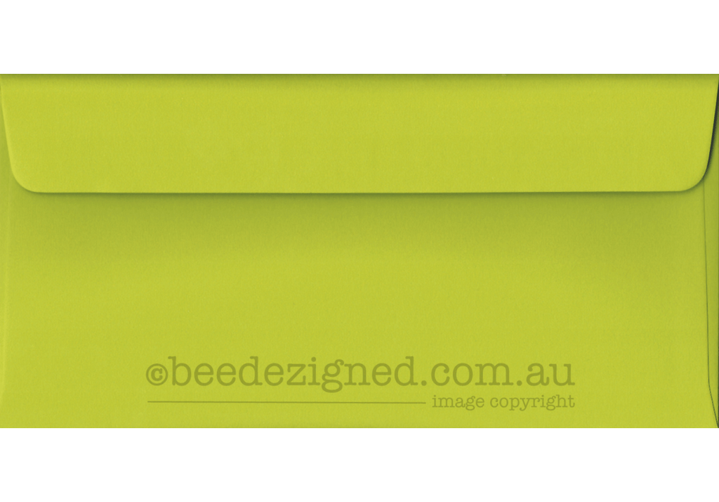 DL Envelopes Spectrum Lime Green 120gsm : Wallet Peel Seal