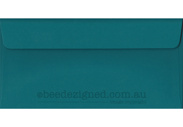 DL Envelopes Spectrum Teal 120gsm : Wallet Peel Seal
