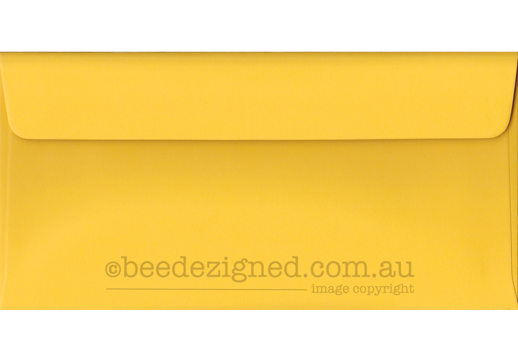 DL Envelopes Spectrum Bright Yellow 120gsm : Wallet Peel Seal BOX (400)