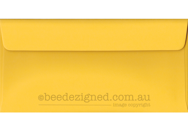 DL Envelopes Spectrum Bright Yellow 120gsm : Wallet Peel Seal
