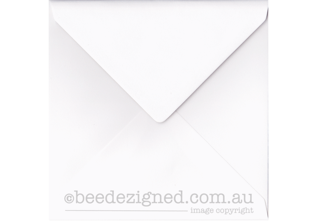Square Envelopes Gmund 100% Cotton Max White 130mm 110gsm : Banker Lick Stick