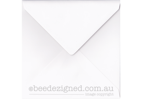 Square Envelopes Gmund 100% Cotton Max White 130mm 110gsm : Banker Lick Stick