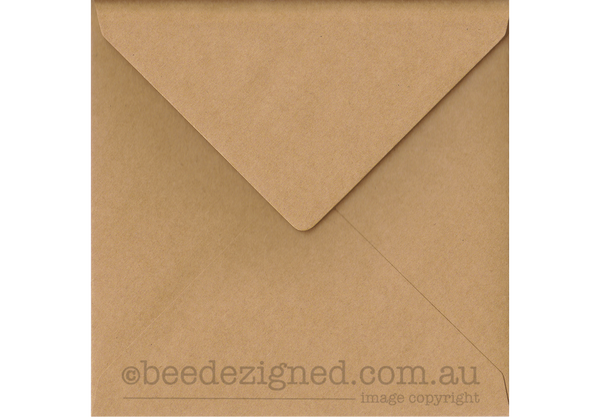 Square Envelopes Kraft 160mm 120gsm - Banker Lick Stick