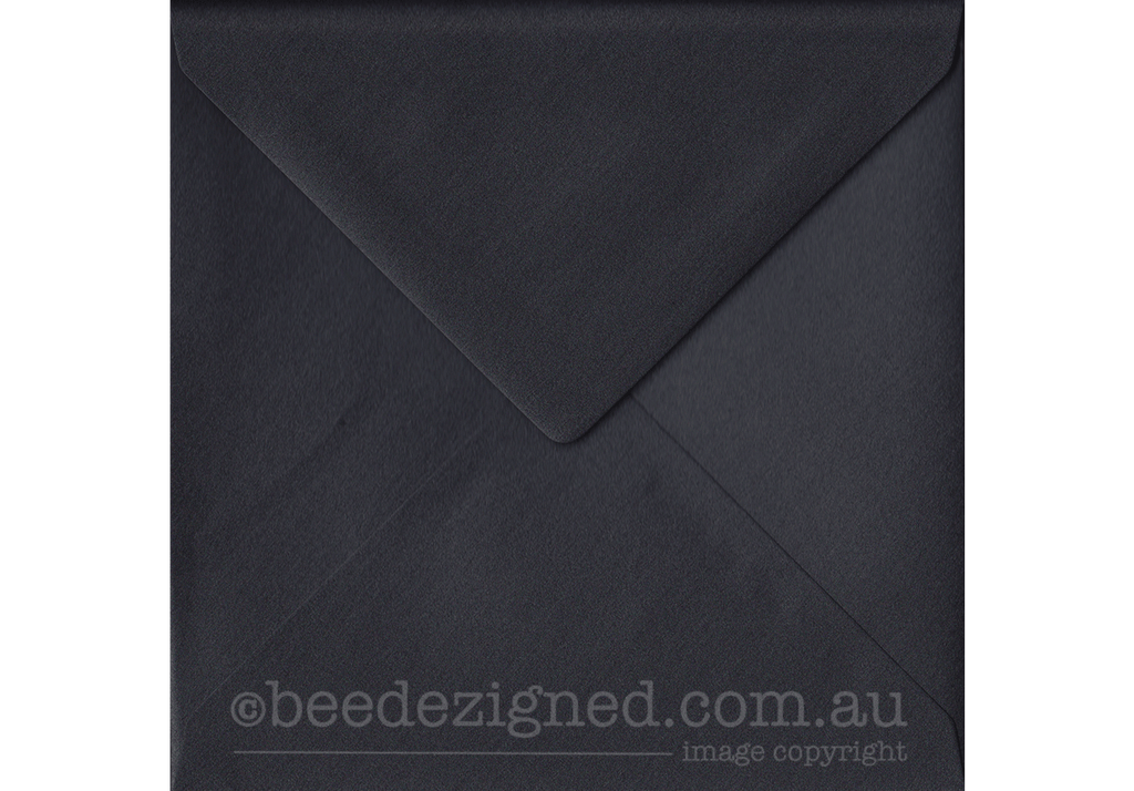Square Envelopes Spectrum Black 130mm 120gsm : Banker Lick Stick BOX (500)