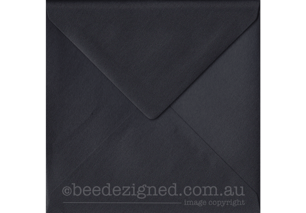 Square Envelopes Spectrum Black 130mm 120gsm : Banker Lick Stick BOX (500)