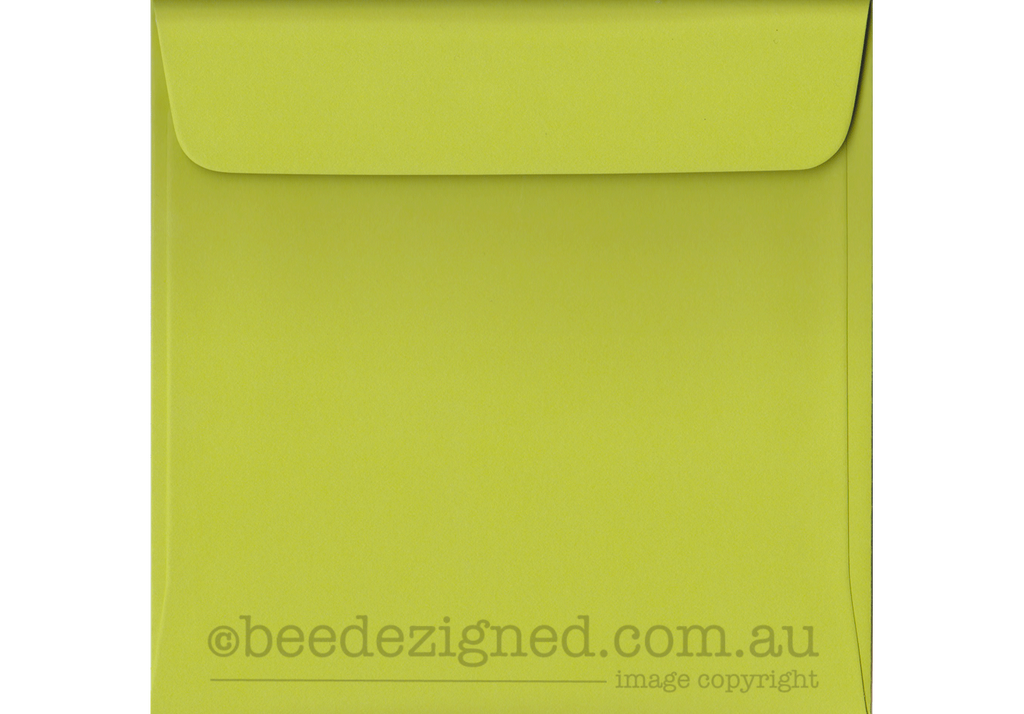 Square Envelopes Spectrum Lime Green 160mm Box