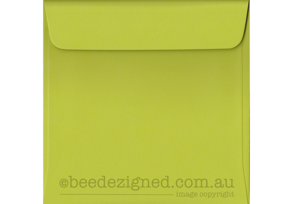 Square Envelopes Spectrum Lime Green 160mm Box
