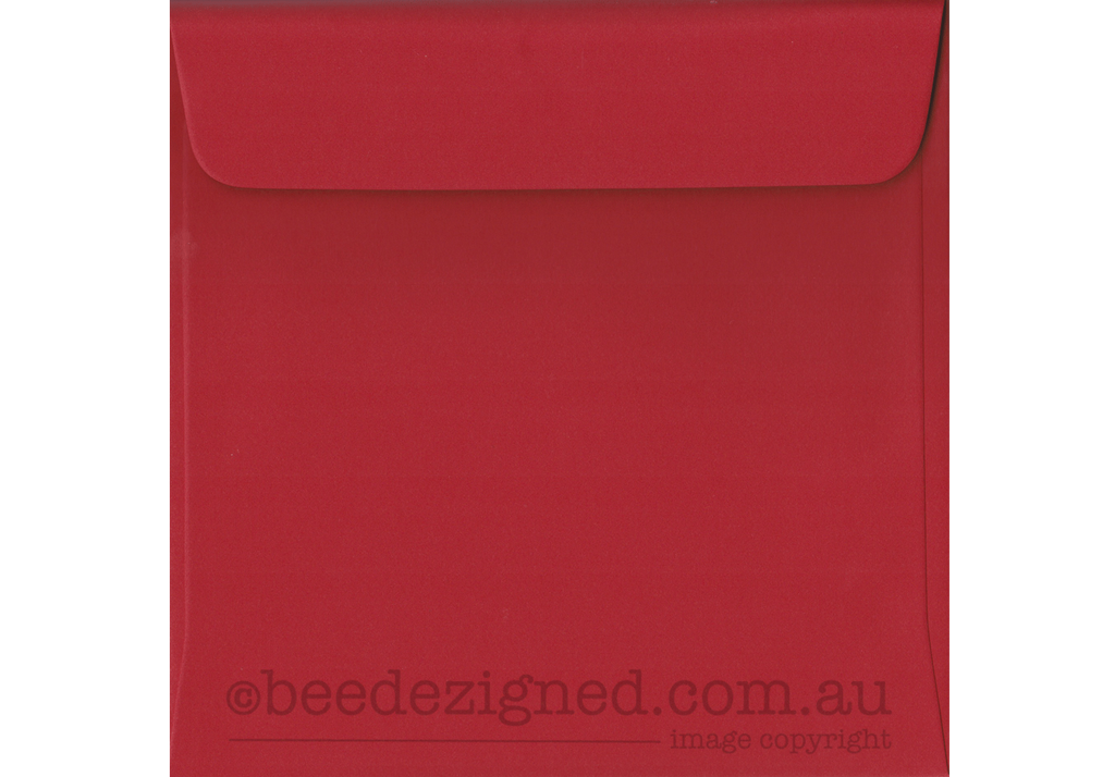 160mm Square Envelopes Spectrum Red 120gsm Box