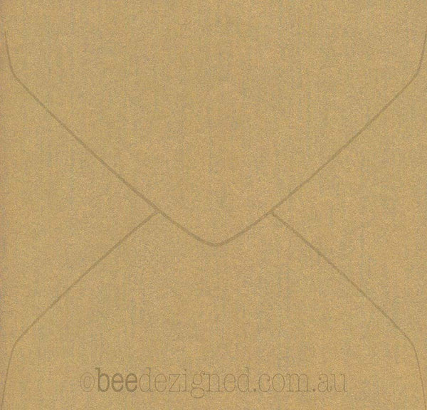 Square Envelopes Antique Metallic Gold Mist 160mm