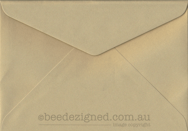 C6 Envelopes Antique Metallic Gold Mist 120gsm Banker Lick Stick