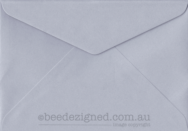 C6 Envelopes Astara Metallic Silver Mercury 120gsm Banker Lick Stick
